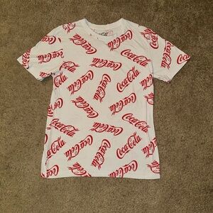 Medium white and red coca-cola shirt